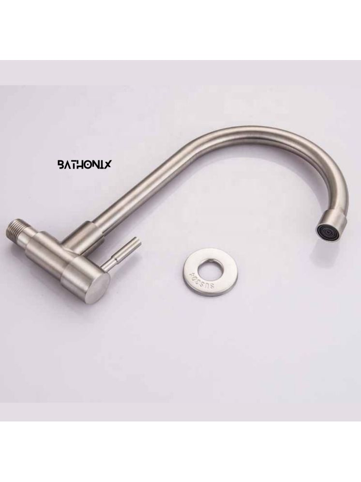     			BATHONIX ROYAL 100% STAINLESS STEEL SINK COCK TAP Steel Kitchen Sink Tap (Sink Cock)