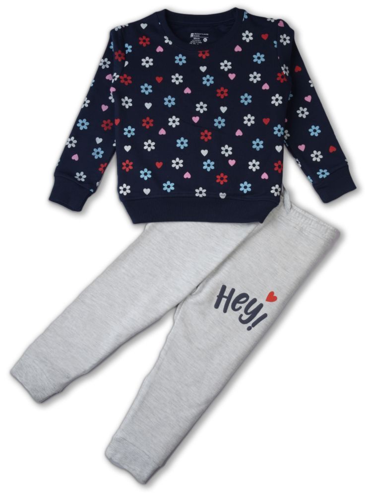     			Bodycare Pack of 1 Baby Girls Cotton Blend T-Shirt & Trouser ( Navy )