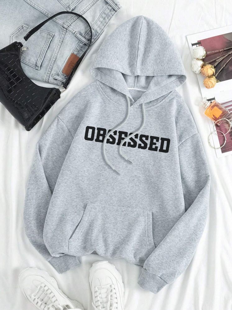     			Calm Down Fleece Women's Hooded Sweatshirt ( Grey )