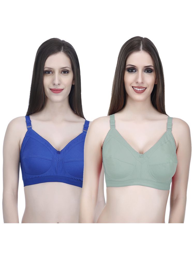     			Elina Pack of 2 Cotton Non Padded Minimizer Bra For Women ( Multicolor )