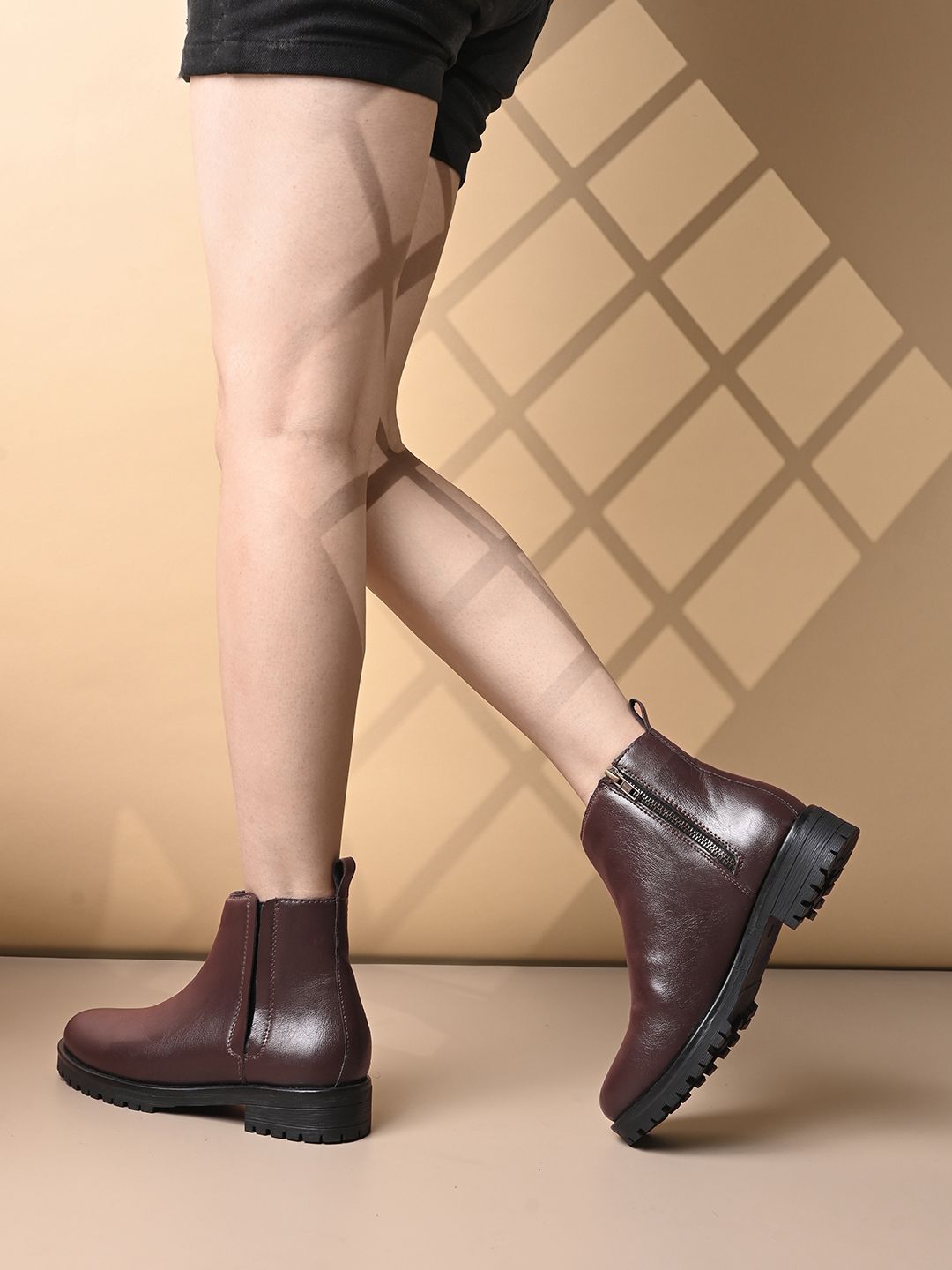     			Fashion Victim Brown Women's Ankle Length Boots