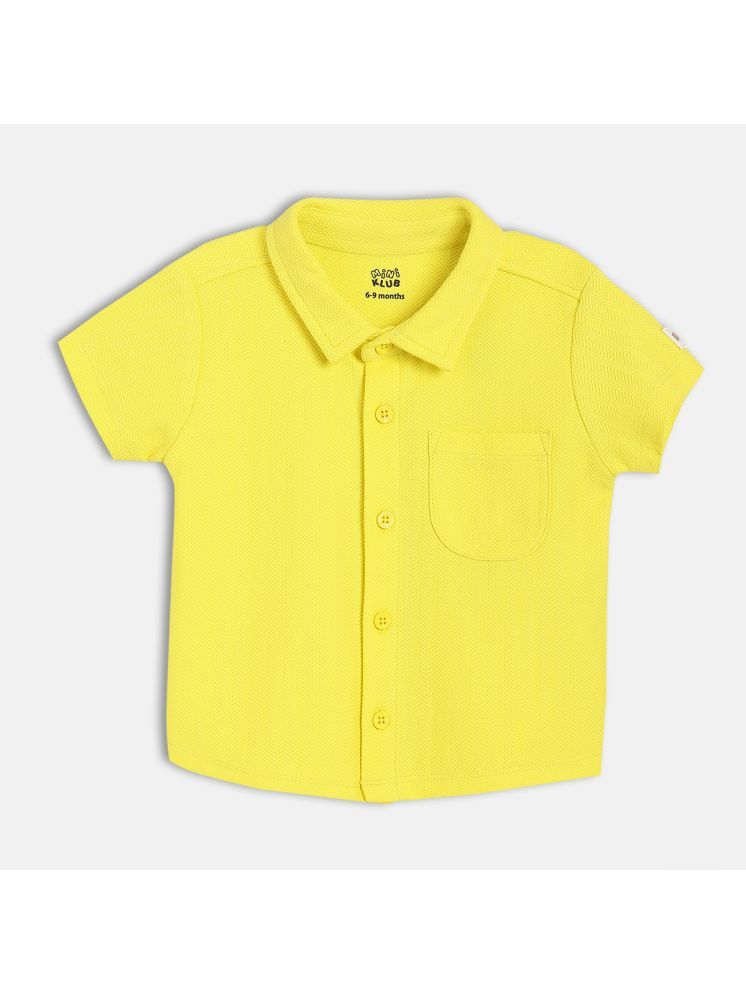     			MINI KLUB Pack of 1 Baby Boys 100% Cotton Half Sleeves Shirt ( Yellow )