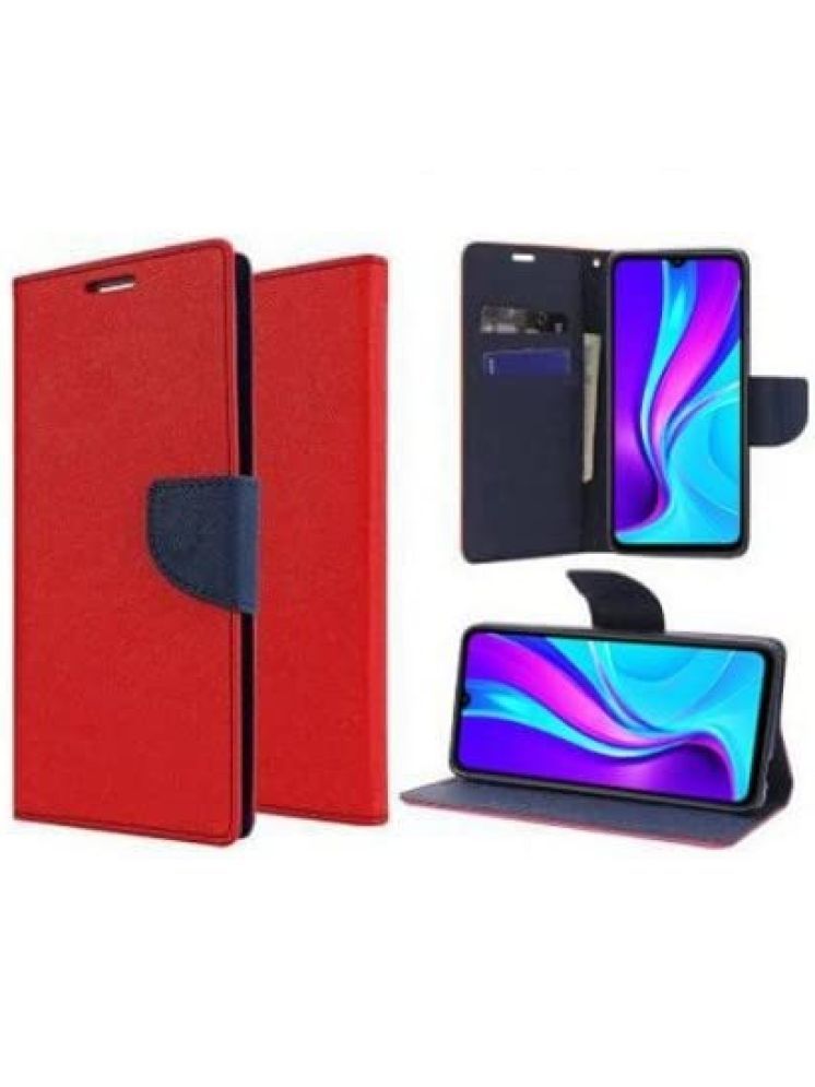     			Masque Red Flip Cover Artificial Leather Compatible For Xiaomi Redmi 9A ( Pack of 1 )