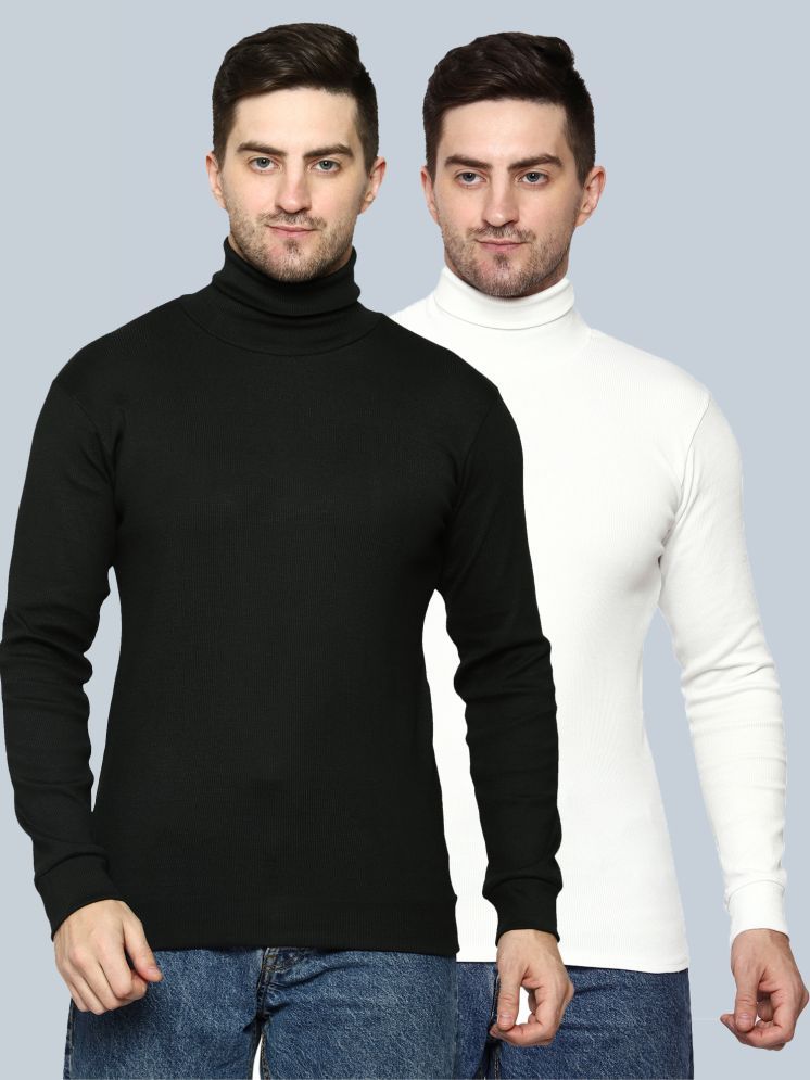     			TQH Cotton Blend Slim Fit Solid Full Sleeves Men's High Neck T-Shirt - Multicolor ( Pack of 1 )