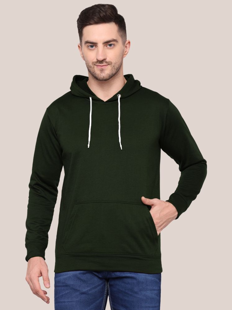     			TQH Fleece Hooded Men's Sweatshirt - Olive ( Pack of 1 )