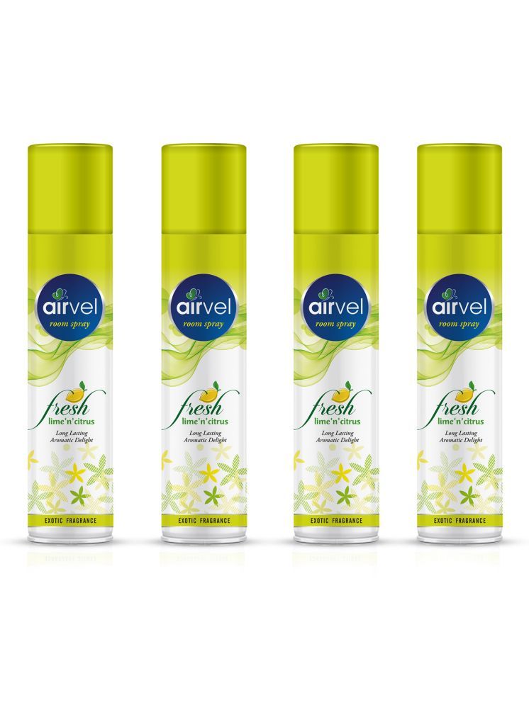     			Airvel Lemon Fragrance Room Spray Air Freshener for Home, Bathroom and Car 217ml ( Pack of 4 )