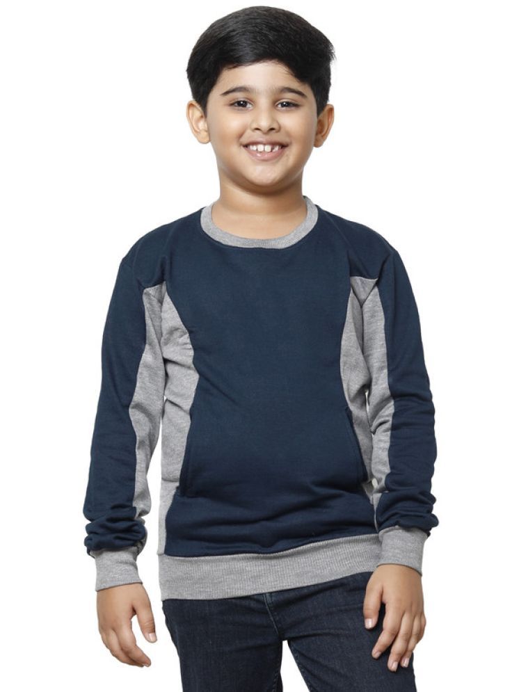     			IndiWeaves Pack of 1 Boys Fleece Sweatshirt ( Navy Blue )