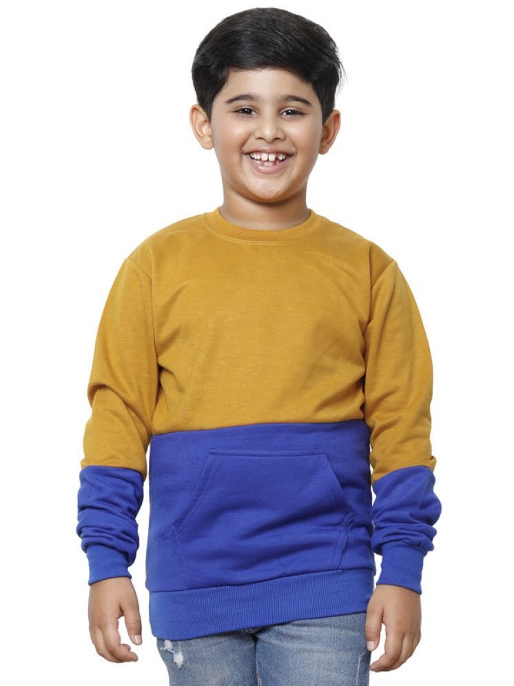     			IndiWeaves Pack of 1 Boys Fleece Sweatshirt ( Yellow )