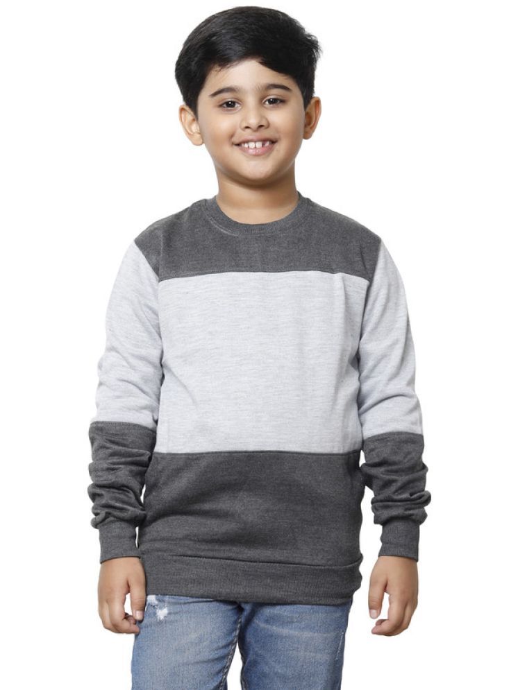     			IndiWeaves Pack of 1 Boys Fleece Sweatshirt ( Grey )