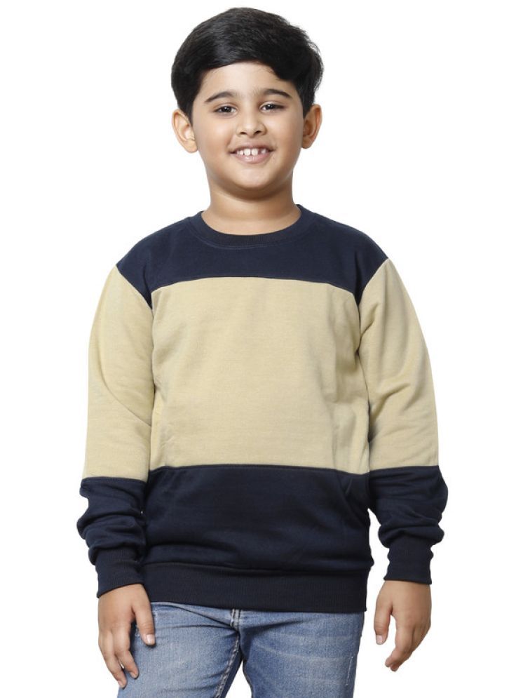     			IndiWeaves Pack of 1 Boys Fleece Sweatshirt ( Beige )