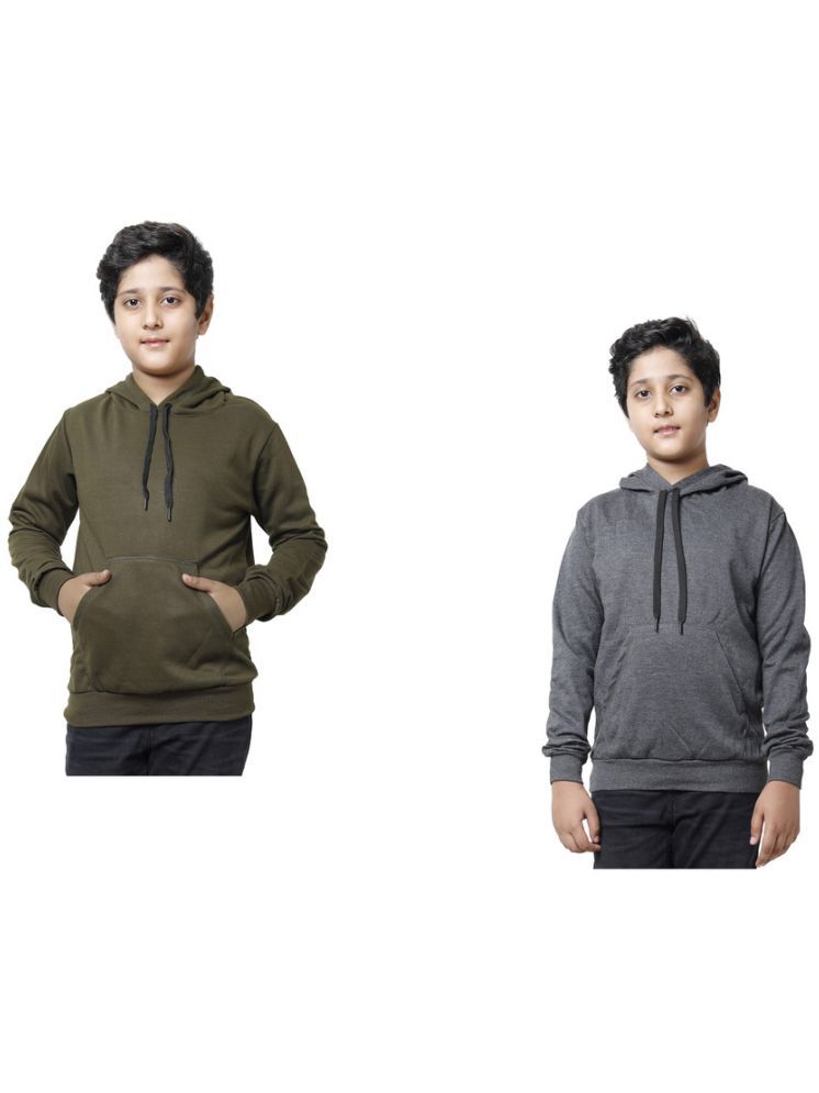     			IndiWeaves Pack of 2 Boys Fleece Sweatshirt ( Multicolor )