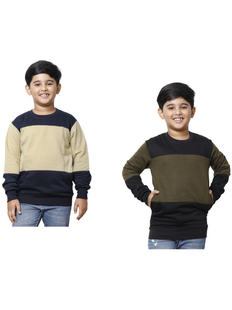     			IndiWeaves Pack of 2 Boys Fleece Sweatshirt ( Multicolor )