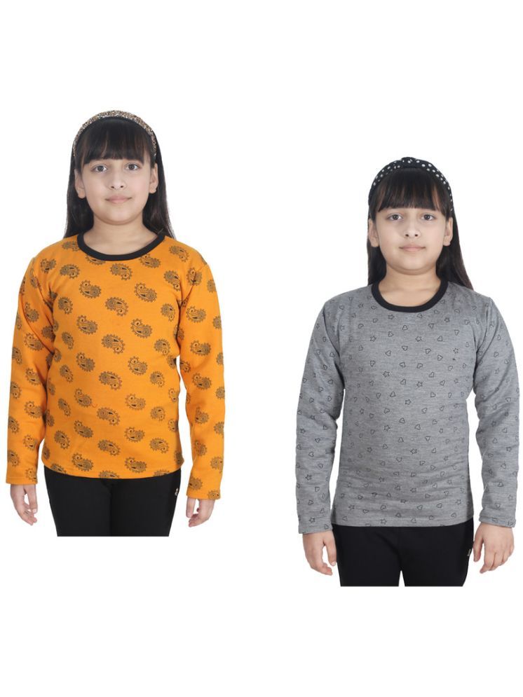     			IndiWeaves Pack of 2 Girls Fleece T-Shirt ( Multicolor )