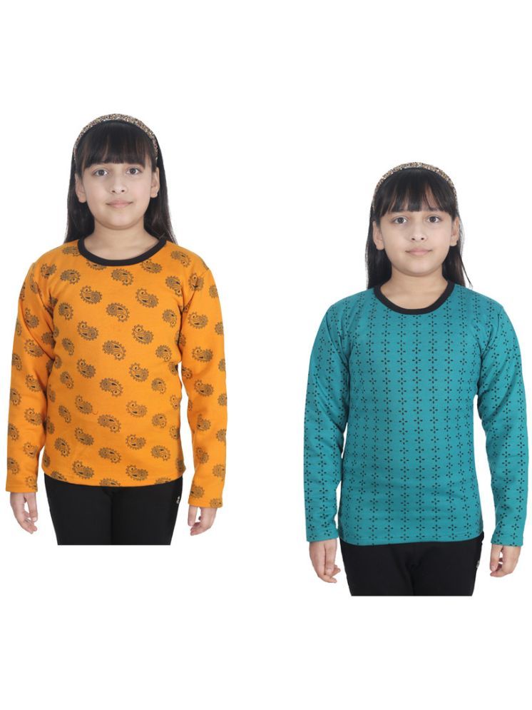     			IndiWeaves Pack of 2 Girls Fleece T-Shirt ( Multicolor )