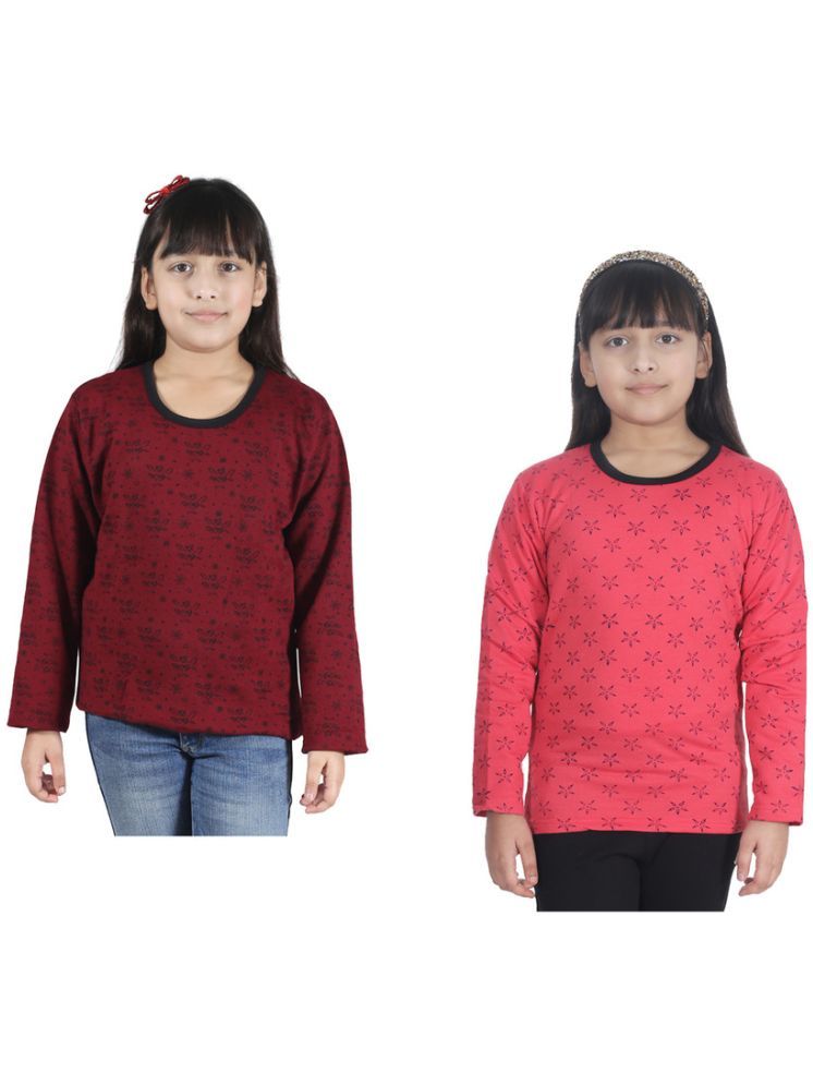     			IndiWeaves Pack of 2 Girls Fleece T-Shirt ( Multicolor )