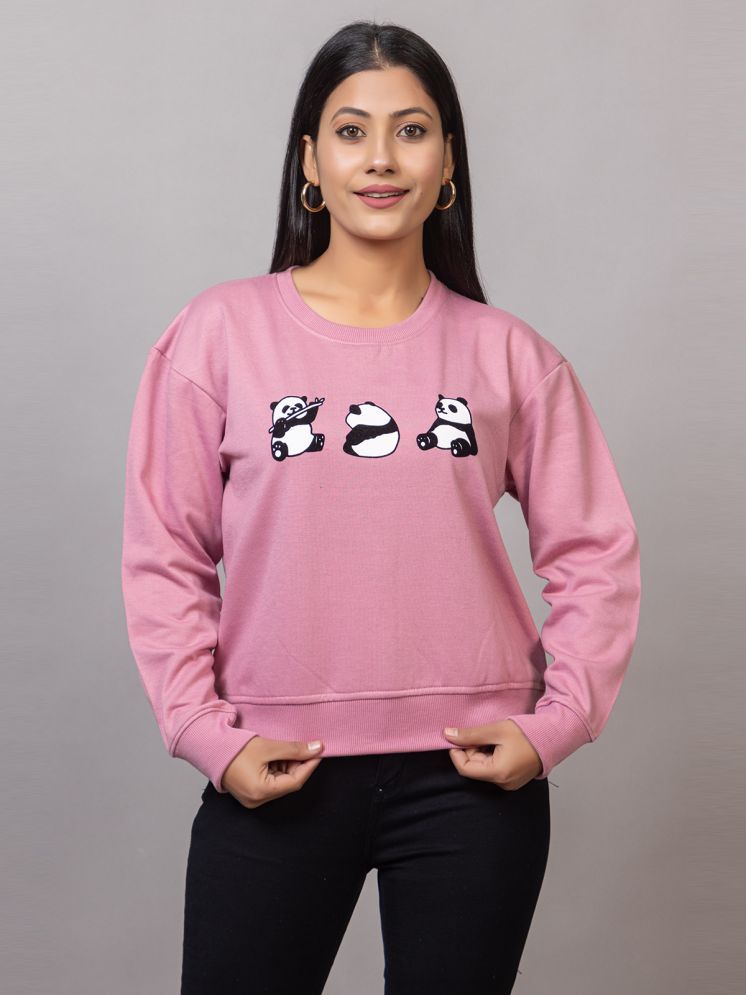     			MISDYNAMIC Fleece Women's Non Hooded Sweatshirt ( Pink )