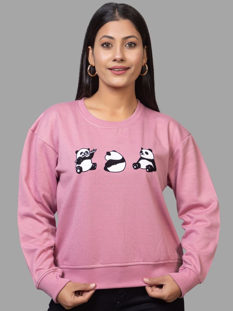     			MISDYNAMIC Fleece Women's Non Hooded Sweatshirt ( Pink )