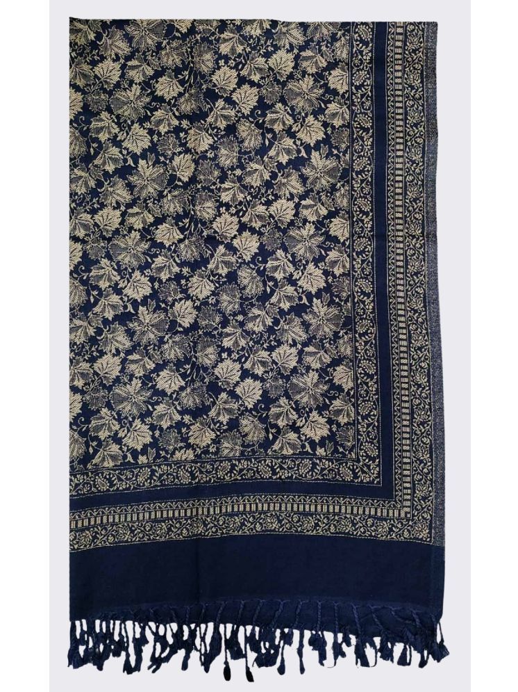     			Soul Essence Navy Self Design Shawl - ( Pack of 1 )