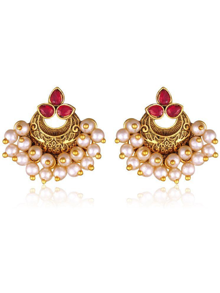     			VIVASTRI Red Stud Earrings ( Pack of 1 )