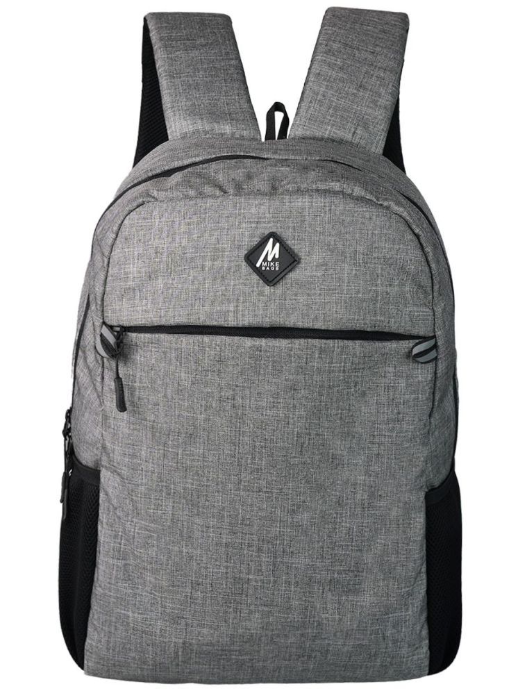     			mikebags 21 Ltrs Grey Polyester College Bag