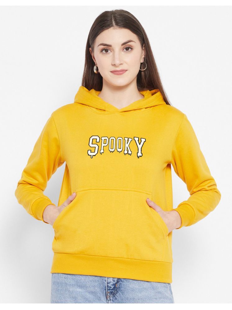     			Calm Down Fleece Women's Hooded Sweatshirt ( Mustard )