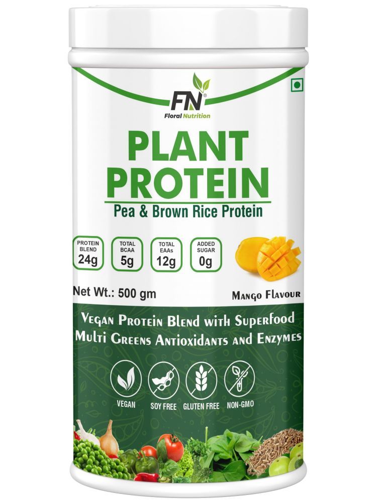     			Floral Nutrition - 100% Plant Protein Powder Plant Protein Powder ( 500 gm Mango )