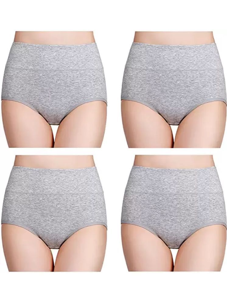     			Louis Craft Pack of 4 Cotton Lycra Hipster For Women ( Grey )