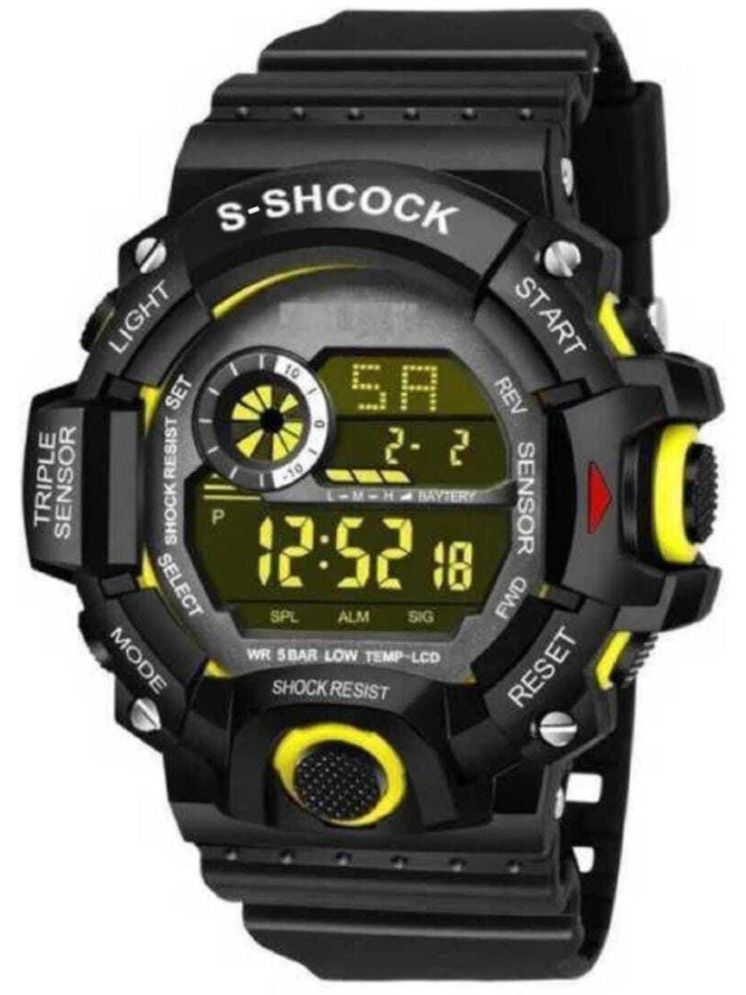     			PIRASO Black Silicon Digital Men's Watch