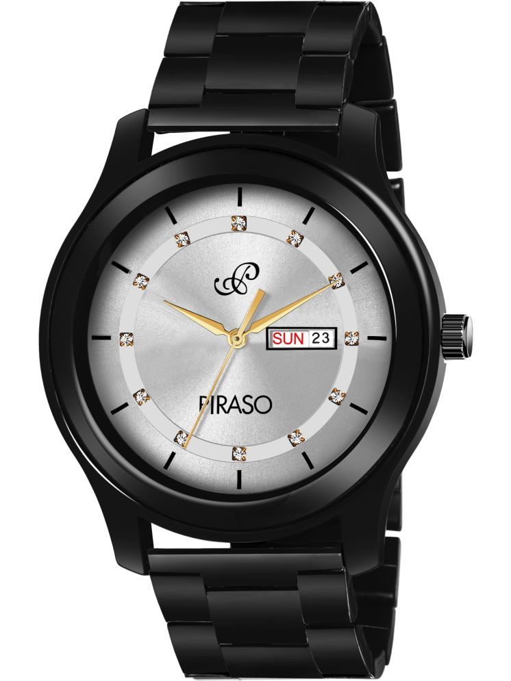     			PIRASO Black Stainless Steel Analog Men's Watch