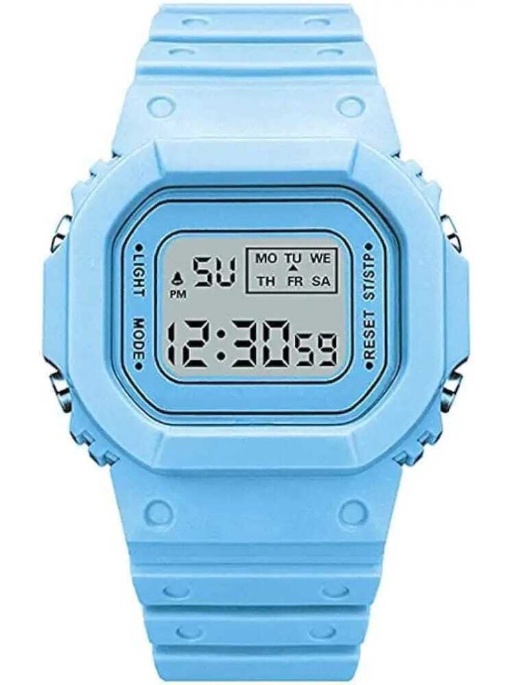     			PIRASO Blue Silicon Digital Men's Watch