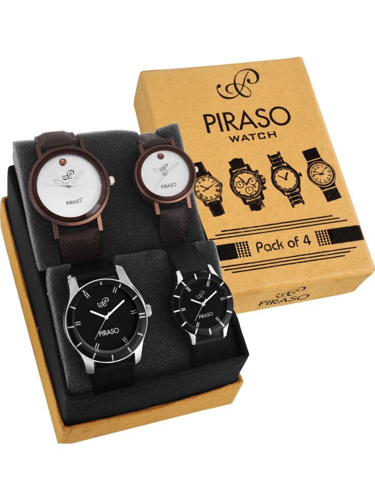     			PIRASO Brown Leather Analog Men's Watch