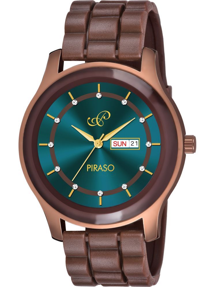     			PIRASO Brown Silicon Analog Men's Watch