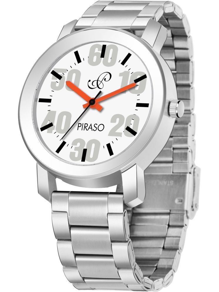     			PIRASO Silver Stainless Steel Analog Men's Watch