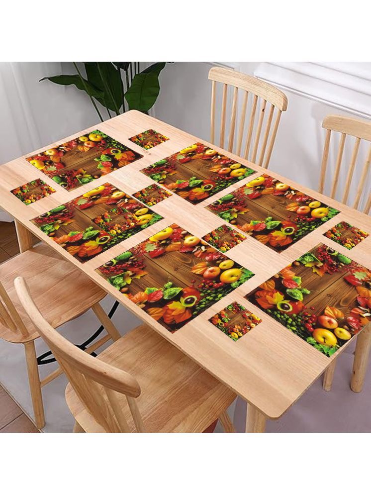     			Revexo PVC Solid Rectangle Table Mats & Coasters ( 40 cm x 30 cm ) Pack of 1 - Multi