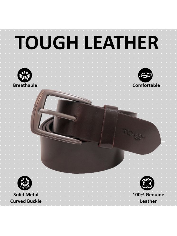     			Tough - Brown Leather Men's Formal Belt ( Pack of 1 )