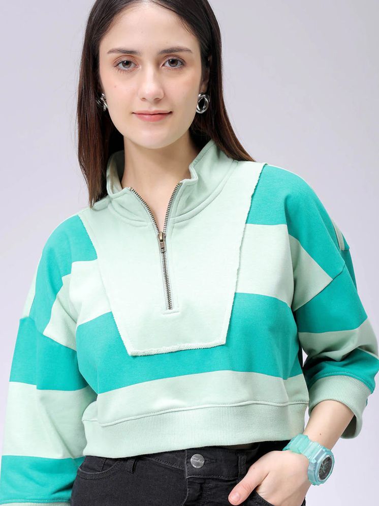     			AIN6 Cotton - Fleece Women's Non Hooded Sweatshirt ( Green )