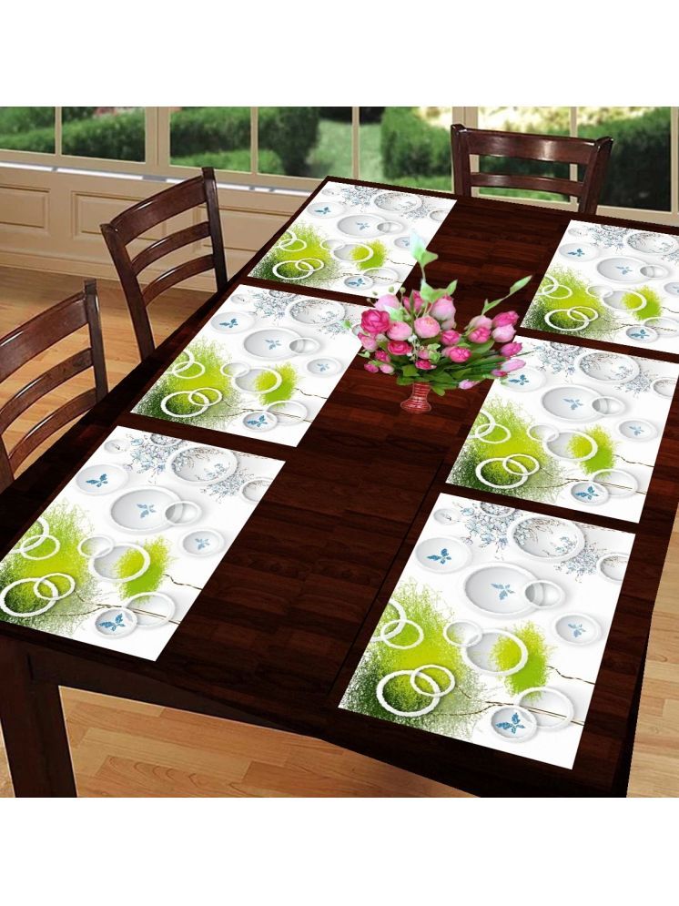     			CreadCraft PVC Solid Rectangle Table Mats ( 40 cm x 30 cm ) Pack of 1 - Multi