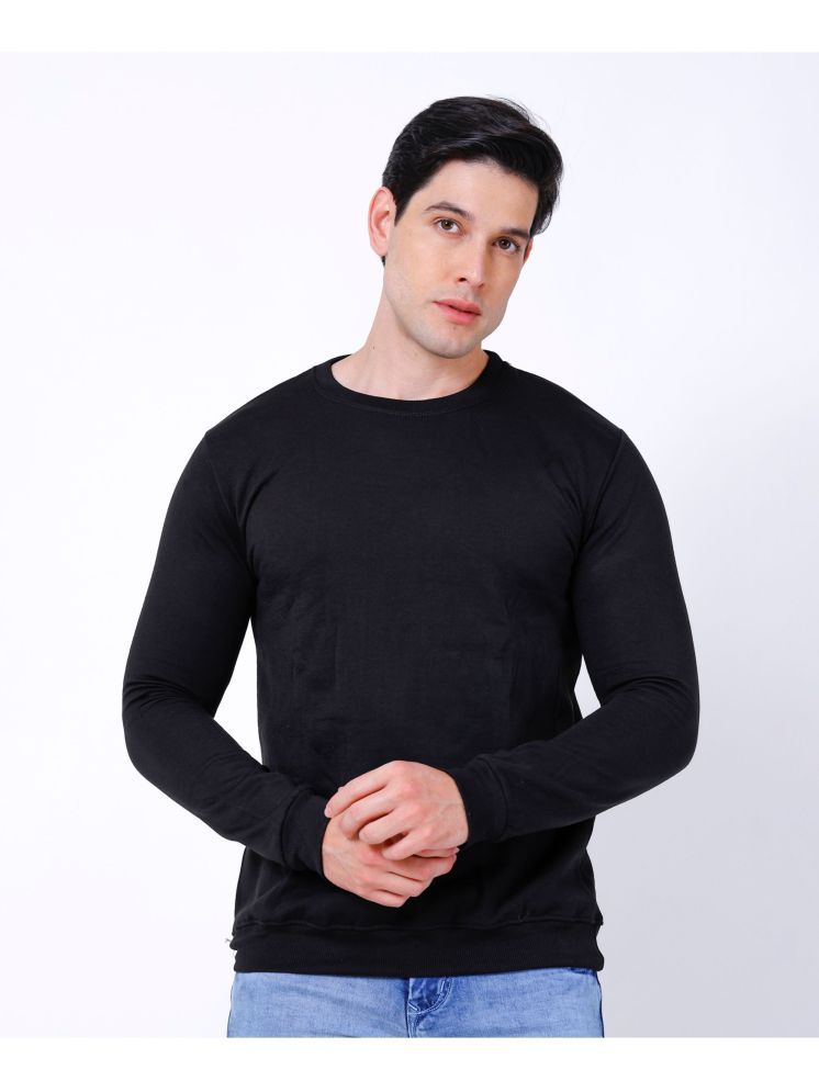     			Pl@cidS20 Style Fleece Round Neck Men's Sweatshirt - Black ( Pack of 1 )