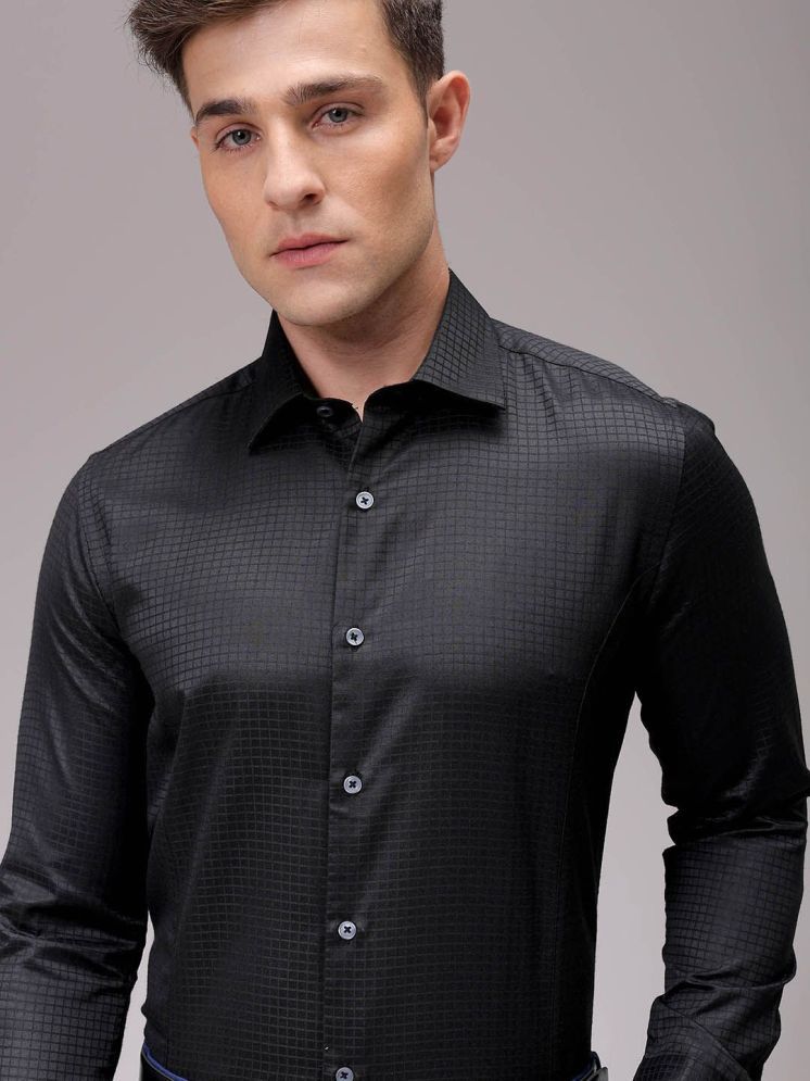     			The Indian Garage Co. Poly Cotton Slim Fit Full Sleeves Men's Formal Shirt - Black ( Pack of 1 )