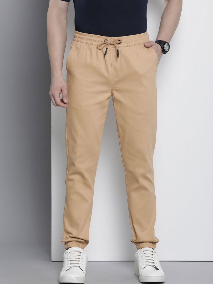     			The Indian Garage Co. Slim Flat Men's Chinos - Tan ( Pack of 1 )