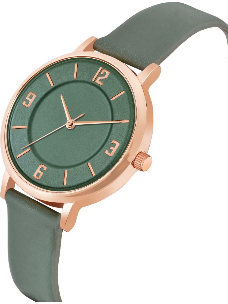     			Trex Green PU Analog Womens Watch