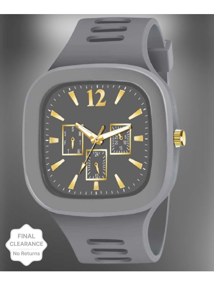     			Trex Light Grey Silicon Analog Men's Watch