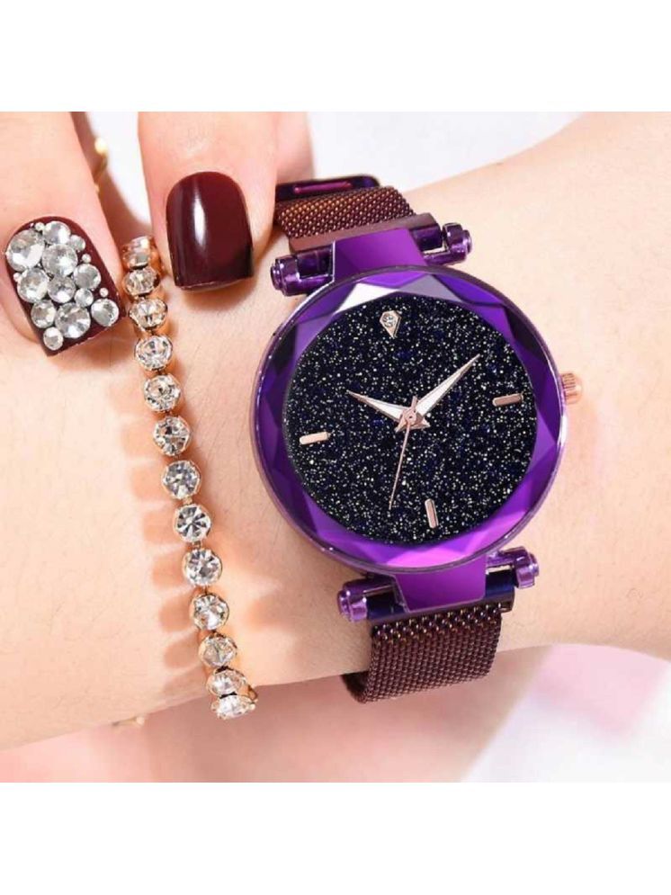     			Trex Purple Metal Analog Womens Watch