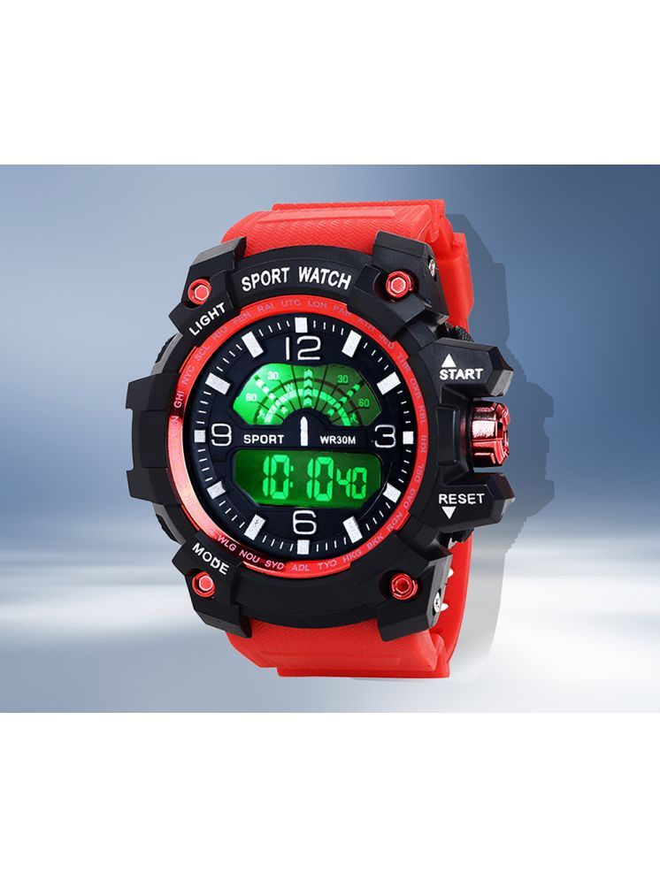     			Trex Red Silicon Digital Men's Watch