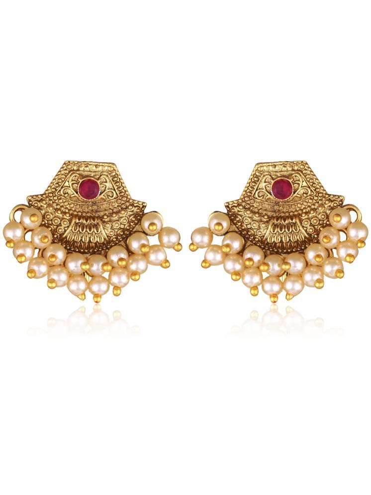     			Vighnaharta Red Chandbalis Earrings ( Pack of 1 )