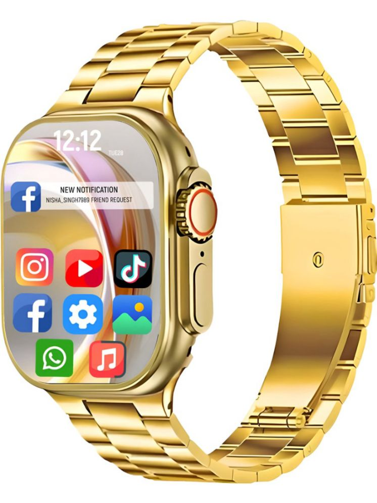     			Woonk AMOLED BT Calling Aluminium Upto 1-2 days Smart Watch Gold