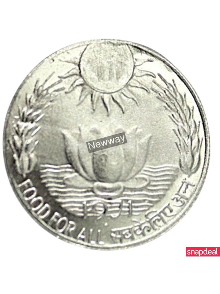     			10 Rupees 1971 Food For All, India Rare Silver-plated Coin