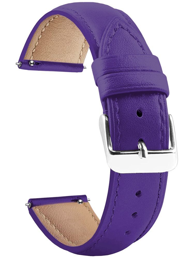     			ACM Watch Strap Leather Belt 22mm compatible with Acwo Fwit Go-On Ultra Smartwatch Casual Classic Band Purple