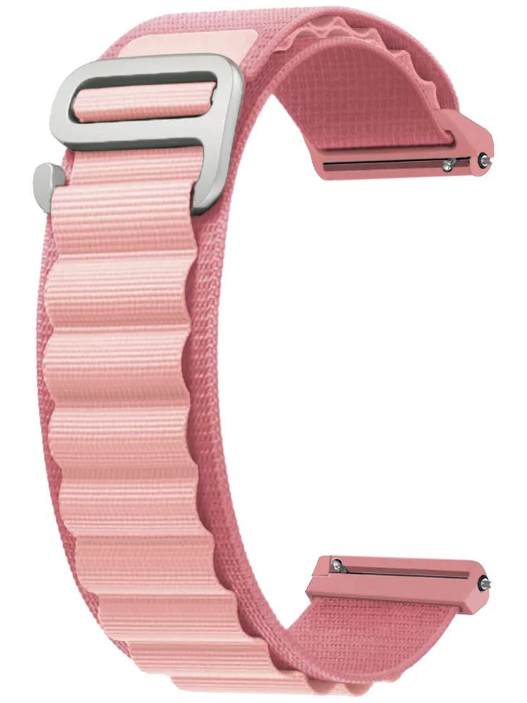     			ACM Watch Strap Nylon 22mm compatible with Acwo Fwit Go-On Ultra Smartwatch Sports Hook Band Creame Pink