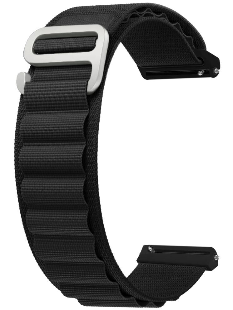     			ACM Watch Strap Nylon 22mm compatible with Acwo Fwit Sx Smartwatch Sports Hook Band Black